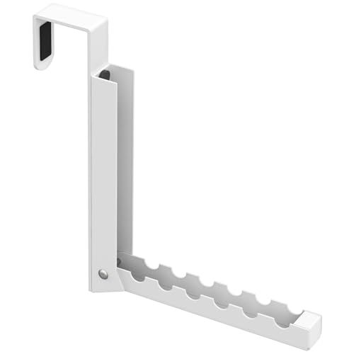 woiron 1-Pack Over the Door Hanger Hooks,Over The Door Hanger Folding Clothes Drying Rack,Folding Hanging for Laundry, Dorm, Bedroom (White) - color: White