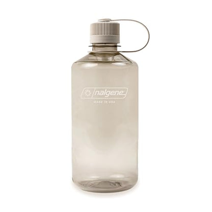 Nalgene 32 oz Narrow Mouth Water Bottle | BPA-Free, Durable & Leak Proof, Lghtweght Bottle for Hkng, Gym & Travel, Cotton - color: Cotton, size: 32 Ounces