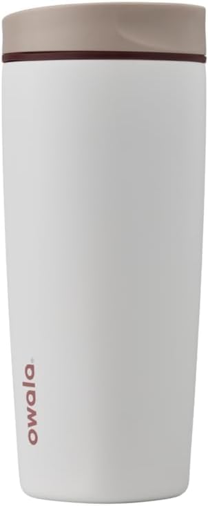 Owala SmoothSip Slider Insulated Stainless Steel Coffee's Tumbler, Reusable Iced Coffee Cup, Hot Coffee Travel Mug, BPA Free 20 oz, Vanilla Bean (Pack of 8) - color: Vanilla Bean, size: 20 Ounces (Pack of 8)