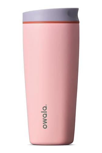 Owala SmoothSip Slider Insulated Stainless Steel Coffee Tumbler, Reusable Iced Coffee Cup, Hot Coffee Travel Mug, BPA Free 20 oz, Sugar High - color: Campfire Nights, size: 20 Ounces