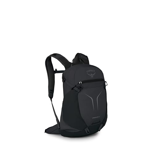 Osprey Sportlite 15L Lightweight Hiking Backpack for Men and Women - Everyday Hiking Bag - Travel Daypack, Raven Black - color: Raven Black, style: 15l