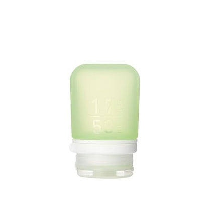 humangear GoToob+ (Small) | Refillable Silicone Travel Bottle | Locking Lid | Food-Safe Material | Green, Small (1.7 fl.oz; 53ml) - color: Green, size: 1.7 Ounces