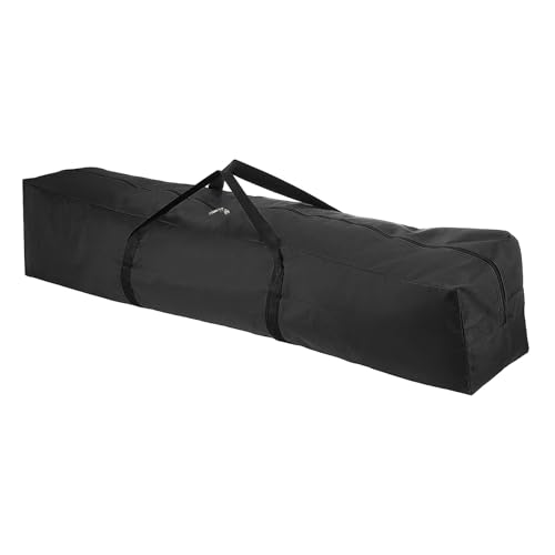 Storage Duffle Bag, Zippered Sport Camping Equipment Storage Waterproof Foldable Luggage Bag Gear with Padded Handles 53 in & Black -Fit for (Outdoor/Travel/Tent/Fishing Tripod) - color: Black, size: 53 Inch