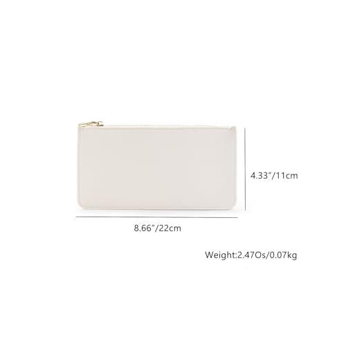 Pencil Pen Case Stationery Case Pouch Bag (Beige,Faux leather) - color: Beige/FL