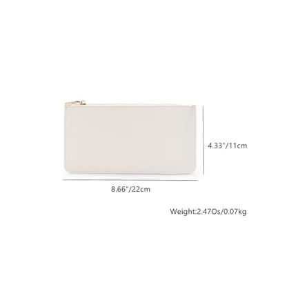 Pencil Pen Case Stationery Case Pouch Bag (Beige,Faux leather) - color: Beige/FL