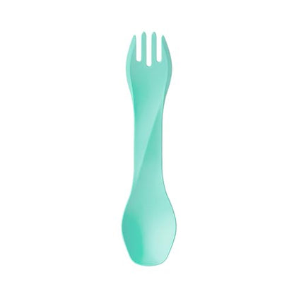 humangear GoBites Uno | Travel & Camping Utensils | Portable & Convertible Dining Ware | Multi-Functional Spork, Mint - color: Mint