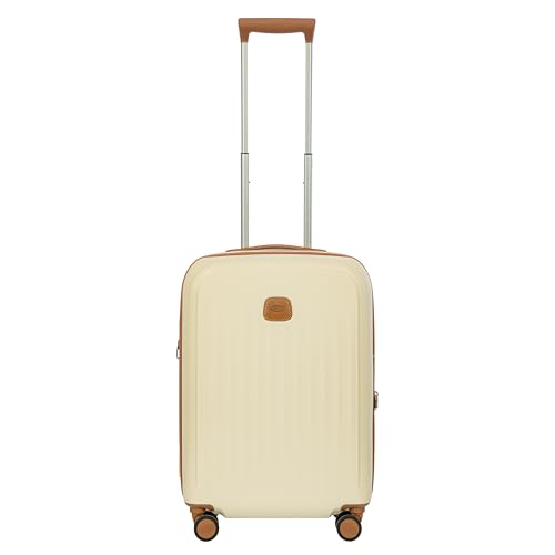 Bric's Taormina Ultra-Light Carry-On Spinner – Airline Approved Expandable Hard Shell Suitcase with TSA Lock, Anti-Tamper Zippers & Built-In USB Port - 21 Inch, Cream - color: Cream, size: Carry-On