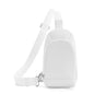 befen Genuine Leather Sling Bag for Women Anti Theft Crossbody Chest Bags Leather Fanny Packs for Travel with RFID Card Slots - color: White