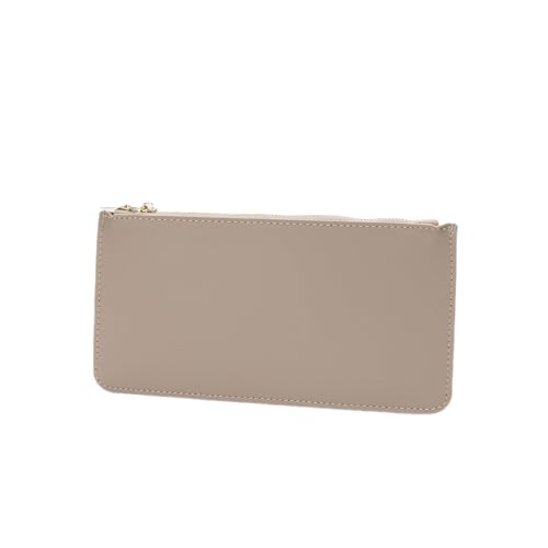 Pencil Pen Case Stationery Case Pouch Bag (Khaki,Faux leather) - color: Khaki/FL