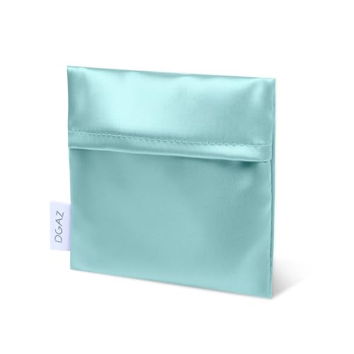 DGAZ silk Sanitary Napkin Storage Bag, Period Bag for Teen Aged Girls, Portable Period Bag for Panty Liners/Menstrual Cup/Small Tampons，Mini Makeup Bag for Purse(Blue Zephyr) - color: Blue Zephyr
