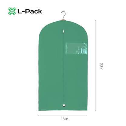 Kids Garment Bag for Hanging Clothes, Travel Garment Bag for Dresses, Dance Costumes & Suits, Breathable Clothes Cover for Baby Toddler Child, Green, 30" x 18" - color: Green