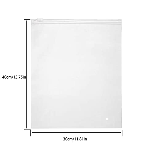 Poly Zipper Bags, 50PCS 11.8x15.7" Clear Plastic Bag for Packaging Dress, Pants, Selling with Vent Hole - size: 50 Pcs 11.81*15.75"