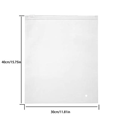 Poly Zipper Bags, 50PCS 11.8x15.7" Clear Plastic Bag for Packaging Dress, Pants, Selling with Vent Hole - size: 50 Pcs 11.81*15.75"