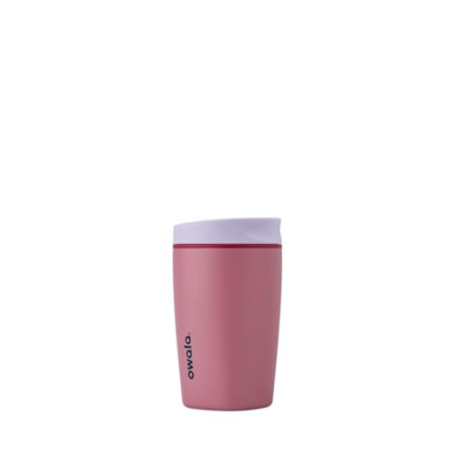 Owala SmoothSip Slider Insulated Stainless Steel Coffee Tumbler, Reusable Iced Coffee Cup, Hot Coffee Travel Mug, BPA Free 12 oz, Purple/Pink (Crochet Queen) (Pack of 8) - color: Crochet Queen, size: 12 Ounces (Pack of 8)