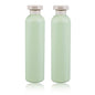 13.5oz Squeeze Bottles with Flip Cap, Refillable Plastic Travel Bottles for Creams, Lotion, Shampoo, Conditioner (2 Pcs) - color: Green, size: 400ml/13.5 oz