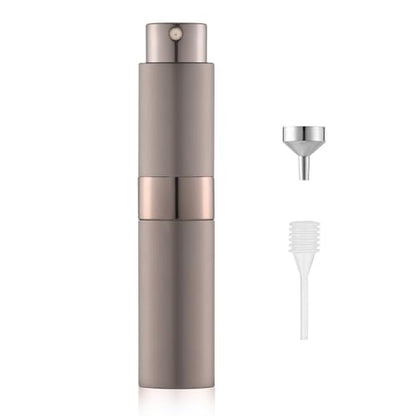 LISAPACK 8ML Atomizer Perfume Spray Bottle for Travel, Empty Refillable Cologne Dispenser, Portable Sprayer (Brown) - color: Brown