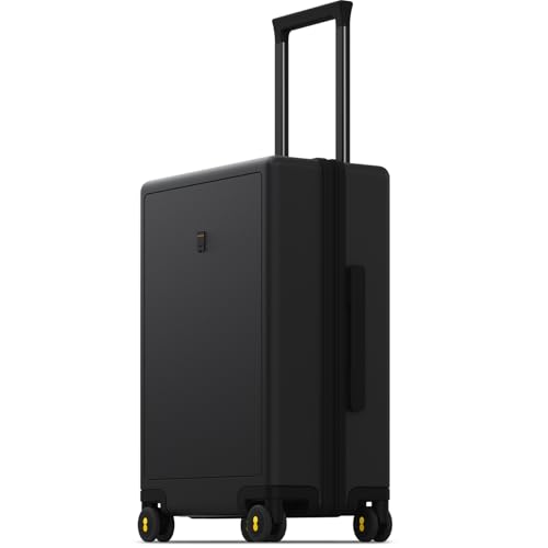 LEVEL8 Hard Shell Carry on Luggage Airline Approved, Carry-on Suitcases with Wheels, Lightweight Luminous Textured Hardside Travel Bag with Tsa Lock, 20 Inch, Black - color: Black, size: Carry-On 20 Inch