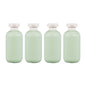 ASEVAT 6.7oz 4Pcs Green Plastic Refillable Travel Shampoo and Conditioner Bottles Plastic Refillable Travel Shampoo Bottles with Flip Cap Shampoo and Conditioner Dispenser - color: Green, size: 6.7oz