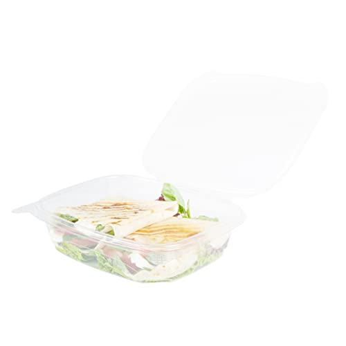 Restaurantware Thermo Tek 24 Ounce Deli Food Containers 100 Anti-Fog Hinged Lid Containers - Freezable Rectangle Clear Plastic To Go Food Containers Disposable - size: 24 oz