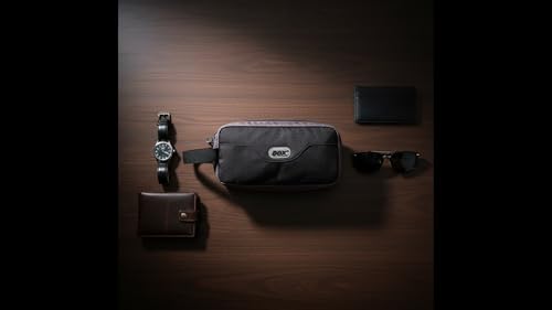 GOX Small Travel Toiletry Bag, Dopp Kit Case For Men, Multifunction Organizer Pouch(Black/Grey) - color: Black/Grey