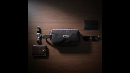 GOX Small Travel Toiletry Bag, Dopp Kit Case For Men, Multifunction Organizer Pouch(Black/Grey) - color: Black/Grey