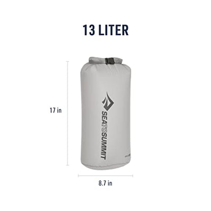 Sea to Summit Ultra-Sil Dry Bag, Ultralight Waterproof Dry Storage - color: HighRise Grey, style: 13 Liter