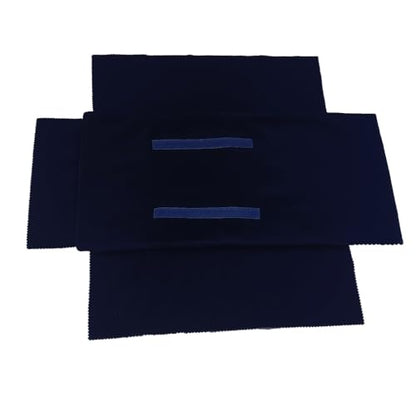 Velet Travel Jewelry Case Roll Bag Organizer for Necklace Bracelet Black Gray Velvet (Blue) - color: Blue