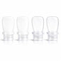 2 oz Silicone Travel Bottles, Leakproof Squeeze Bottle Mini Travel Size Container for Toiletries Lotion Shampoo and Conditioner Liquid Salad Dressing to go Condiment, TSA Approved, 4 Pack - color: Clear, White, size: 2 oz