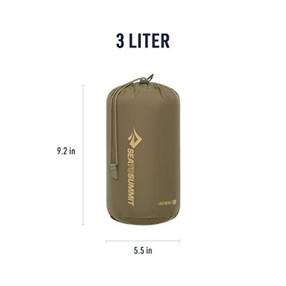 Sea to Summit Lightweight Stuff Sack, Durable Outdoor and Travel Storage - color: Olive Green, style: 3 Liter