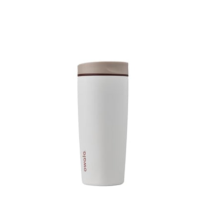 Owala SmoothSip Slider Insulated Stainless Steel Coffee Tumbler, Reusable Iced Coffee Cup, Hot Coffee Travel Mug, BPA Free 20 oz, Vanilla Bean - color: Vanilla Bean, size: 20 Ounces