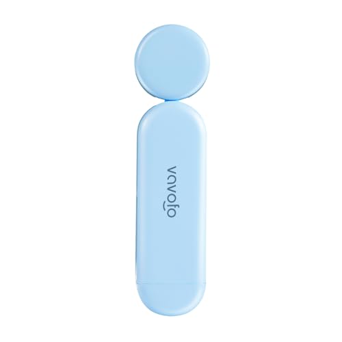 VAVOFO USB Rechargeable Book Light, Blue Lighting Blocking, Amber Light Clip On Bookmark Shaped 6 LEDs Reading Light, Eye Care for Bookworms Reading in Bed with 9 Lighting Modes (Light Blue) - color: Light Blue
