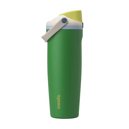 Owala FreeSip Sway Insulated Stainless Steel Water Bottle with Two-Way Spout, Built-In Straw and Bucket Handle, Made for Travel, School, and Sports, BPA Free, Leak Proof, 30 oz, Putting Green - color: Putting Green, size: 30 Ounces
