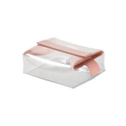 Cadence Parcel - Clear Kit with Magnetic Closure - Durable and Leak-Resistant Travel Toiletry Kit - TSA-Compliant & Modular Design - Hygiene Bag for Travel Essentials - 1 Qt - Rose - color: Rose, size: Medium