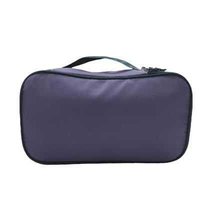 Portable Underwear Bra Storage Bag Waterproof Travel Organizers Multi-Layer Toiletry Packing Cube - color: deep Purple