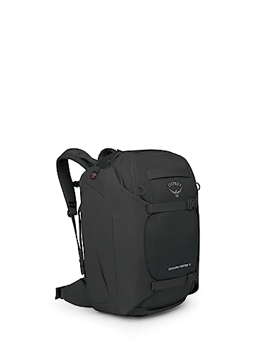 Osprey Sojourn Porter 46L Travel Backpack – Carry-On Compliant Luggage with StraightJacket Compression and Padded Laptop Sleeve – Durable Pack for International or Urban Travel, Black - color: Black, size: 46L