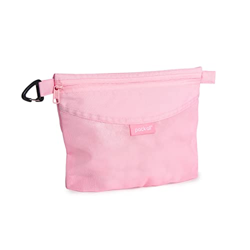 pack all Water-resistant Material Zipper Pouch, Mesh Zipper Bags for Storage, Travel, Office (Pink, Medium) - color: Pink, size: Medium
