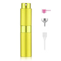 LISAPACK 8ML Atomizer Perfume Spray Bottle for Travel, Empty Refillable Cologne Dispenser, Portable Sprayer (Yellow) - color: Yellow
