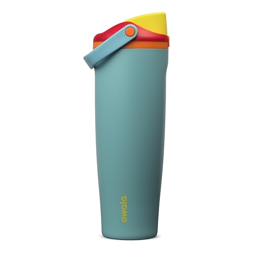 Owala FreeSip Sway Insulated Stainless Steel Water Bottle with Two-Way Spout, Built-In Straw and Bucket Handle, Made for Travel, School, and Sports, 40oz, BPA Free, Leak Proof, Summer Sweetness - color: Summer Sweetness, size: 40 Ounces