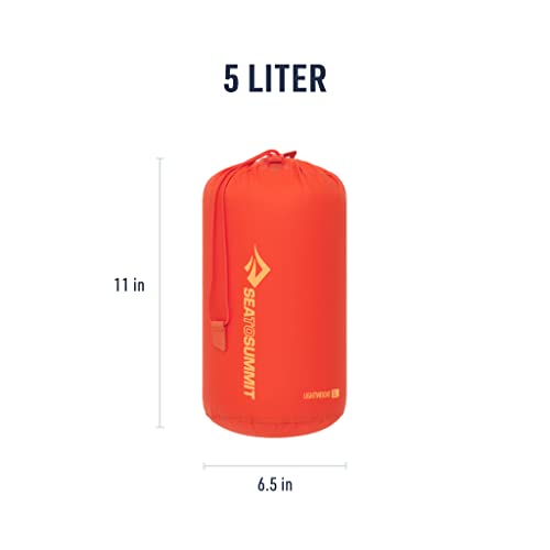 Sea to Summit Lightweight Stuff Sack, Durable Outdoor and Travel Storage - color: Spicy Orange, style: 5 Liter