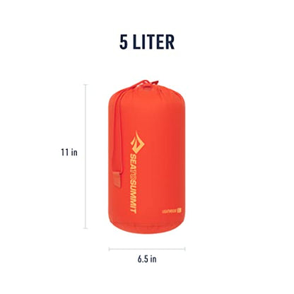 Sea to Summit Lightweight Stuff Sack, Durable Outdoor and Travel Storage - color: Spicy Orange, style: 5 Liter