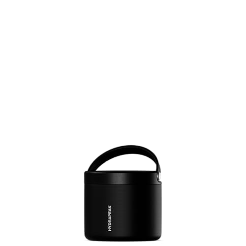 Hydrapeak 18oz Stainless Steel Vacuum Insulated Food Jar for Hot Food and Cold Food, Wide Mouth Leak-Proof Soup Jar for Adults, 10 Hours Hot and 16 Hours Cold (Black) - color: Black, size: 18 Ounces