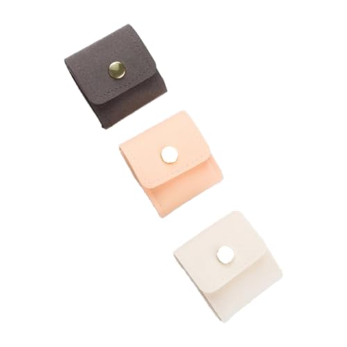 Mini Travel Jewelry Bag Jewelry Travel Pouch Mini Travel Jewelry Roll Bag with Buckle Portable Foldable Portable Jewelry Pouch Mini Jewelry Travel Case Multifunctional Folding 3PCS