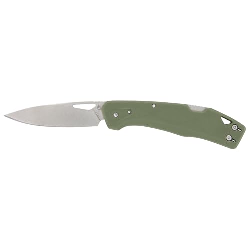 Gerber Gear LST - EDC Pocket Knife - Survival Tactical Tool for Travel, Camping & Outdoor Adventure - Lightweight & Compact Folding Knife - Stainless Steel Blade - Green - color: Green