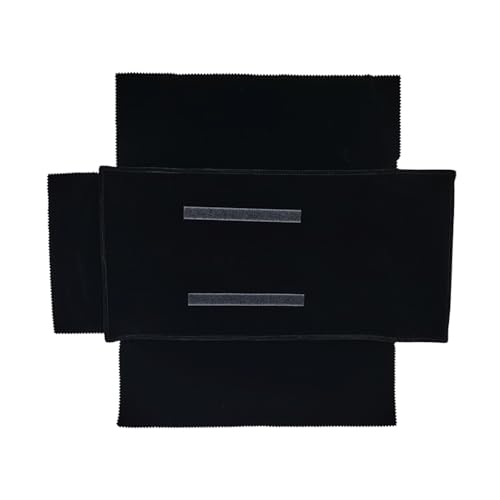 Velet Travel Jewelry Case Roll Bag Organizer for Necklace Bracelet Black Gray Velvet (Black Velvet) - color: Black Velvet
