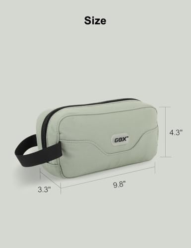 GOX Small Travel Toiletry Bag, Dopp Kit Case For Men, Multifunction Cosmetics Organizer Pouch (Mint Green) - color: Mint Green