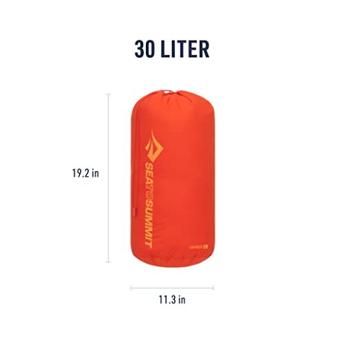 Sea to Summit Lightweight Stuff Sack, Durable Outdoor and Travel Storage - color: Spicy Orange, style: 30 Liter