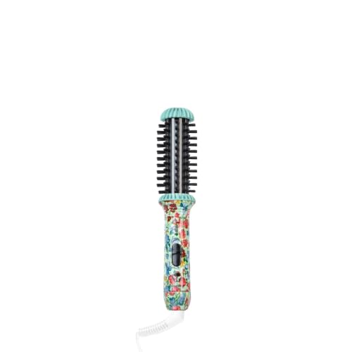CALISTA GoGo Mini Heated Round Brush | Curl, Touch-Up, De-Frizz, and Style Hair with the Mini 7” Styling Tool | Heats to 365°F | Perfectly Designed Travel Tool | Dual Voltage (Retro Floral) - color: Retro Floral