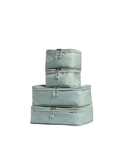 ANTLER - Compression Packing Cubes for Travel, Luggage Organiser for Suitcases or Bags, Travel Accessories, Set of 4, Mist Blue - color: Mist Blue
