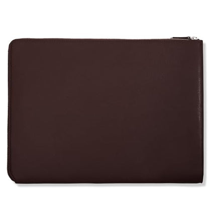 Leatherology Brown Leatherolgy Zippered Document Holder with Interior Pocket for Tablet - color: Brown
