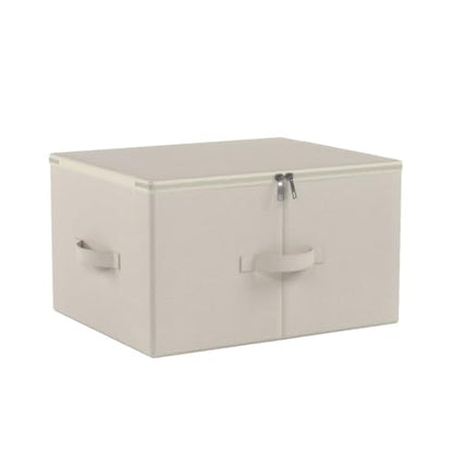 iwill CREATE PRO Collapsible Rigid Storage Bins with Lid, Shelves Clothes Storage Cubes, Tide Up Your Wardrobe, Beige, Set of 2 - color: Beige